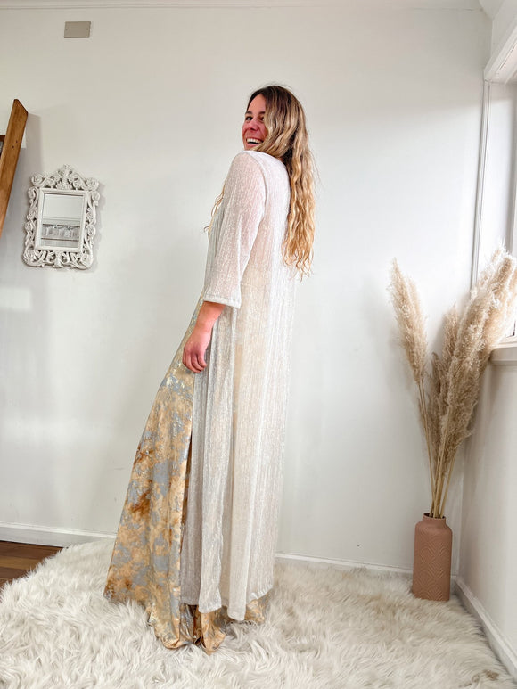 Maxi kimono Fiesta Plateado - Ké Mona Ké Mona